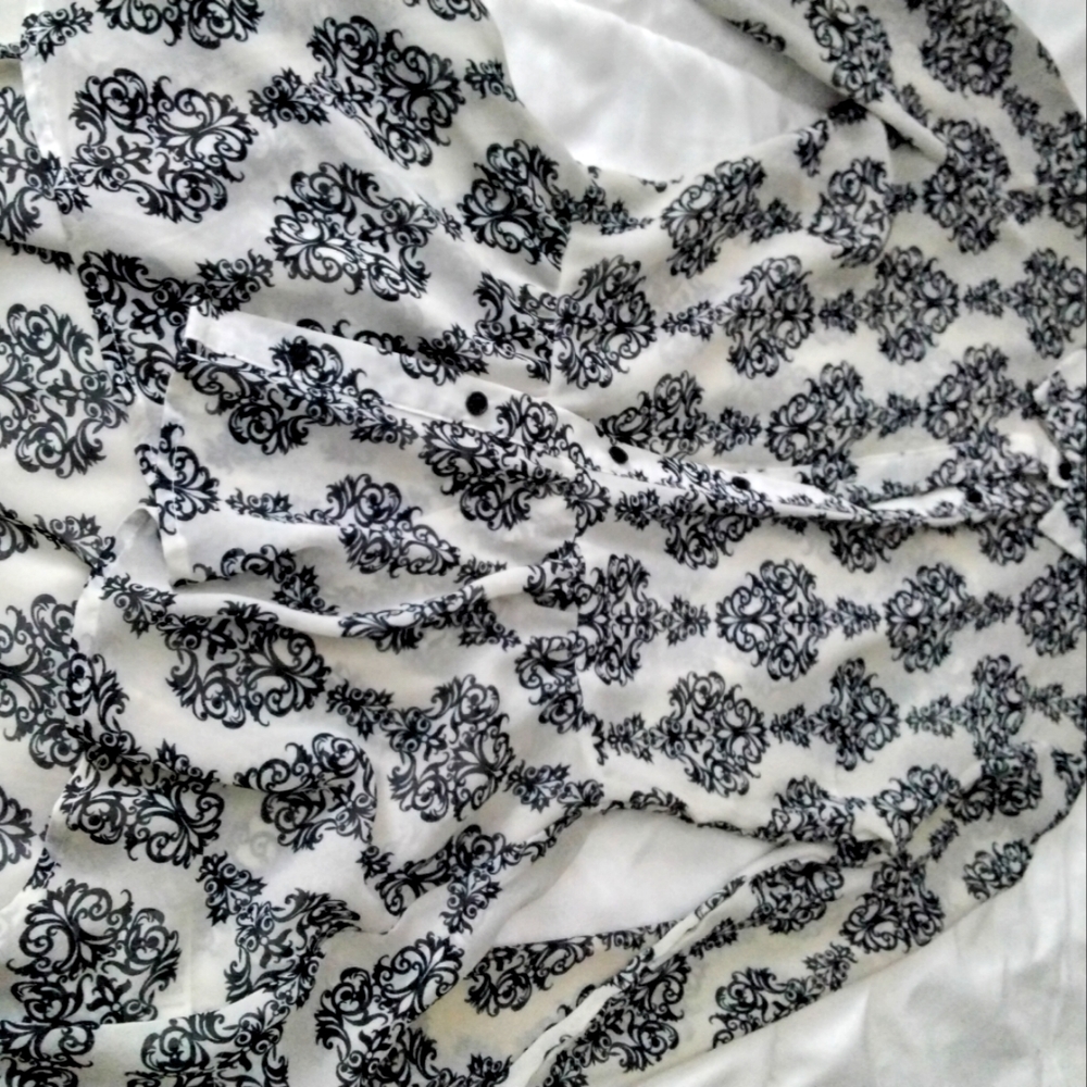 Paisley high low blouse
